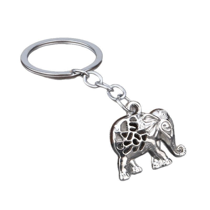 Minimalist Elephant Zinc Alloy Keychain Bag Charm Accessory