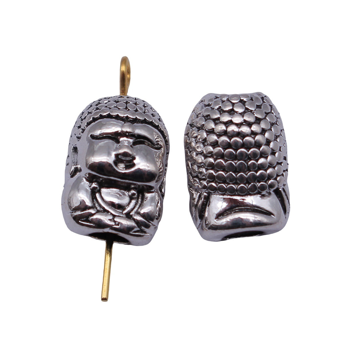 14x9.6x9.2mm 3.4g Antique Silver Zinc Alloy Buddha Spacer Beads for Bracelet Necklace Jewelry Making