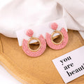 Seventeen Wrapped Oval and Semicircle Leather Earrings view 10