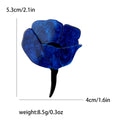 Acrylic Enamel Rose Brooch Black Center Seven Colors view 7