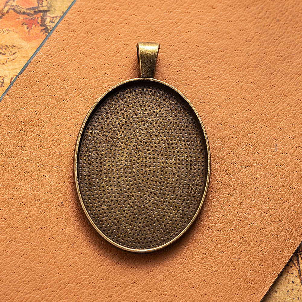 30x40mm Oval Pendant Tray Necklace Base for DIY Jewelry