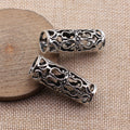 Openwork Filigree Long Tube Metal Beads in Two Finishes view 2