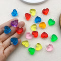 Clear Heart Glossy Charms for Jewelry and Craft Projects view 6