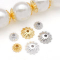 Wavy Edge Metal Bead Caps in Two Diameters Jewelry Findings view 3