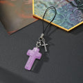 Glitter Resin Cross Phone Charms with Metal Cross 6 Colors view 7