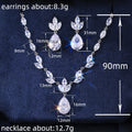 Clear Teardrop Marquise Necklace Earring Sets Multi Metal view 5