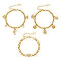Seahorse Octopus and Heart Crystal Bracelets in Gold Tone view 5