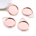 Teardrop Earring Bezel Settings in Six Metal Finishes view 9