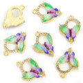 Colorful Hummingbird Crystal Metal Charms, 12 Designs view 10