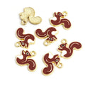 Enamel Squirrel Charms in Five Colors and Two Metal Tones view 11
