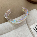 Iridescent Clear Acrylic Open Cuff Bangles 11 Textures view 3