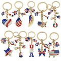 American Flag, Wing and USA Enamel Keychains, 8 Designs view 1