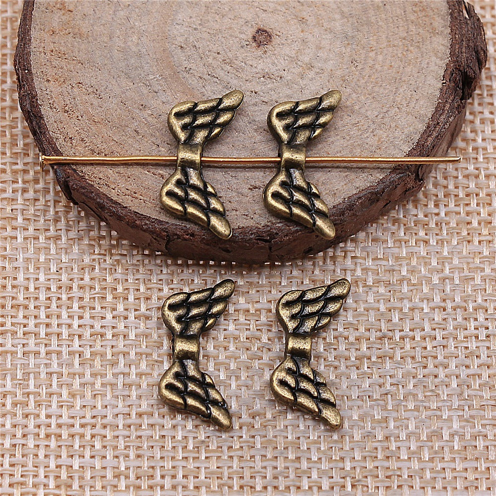 19x9mm 0.9g Zinc Alloy Wing Loose Metal Beads for DIY Bracelet Necklace Jewelry Making