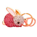 Crystal Lucky Cat Keychains With Color-Matched Braided Wrist Straps view 5
