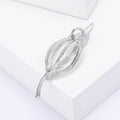 Marquise Crystal Leaf Rhinestone Long Stem Brooch Pin view 4