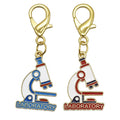Laboratory Microscope Enamel Charm Keychain Two Colors view 5