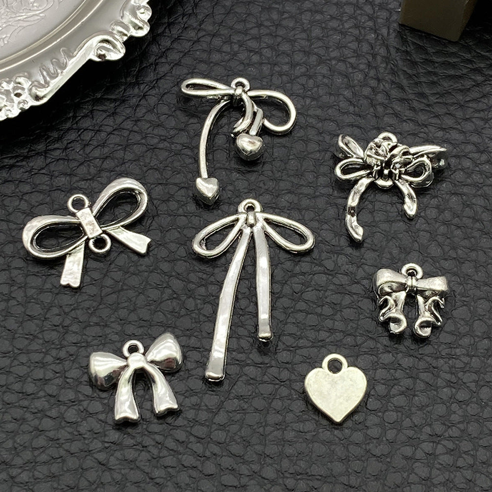 Hollow Zinc Alloy Bowknot Butterfly Charm Pendant for DIY Necklace Bracelet Earrings Making