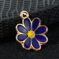 Enamel Alloy Daisy Flower Charm Pendant Seven Colors view 10