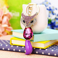 Jeweled Fox Keychains in Eleven Pictured Colors and Three Body Styles view 12