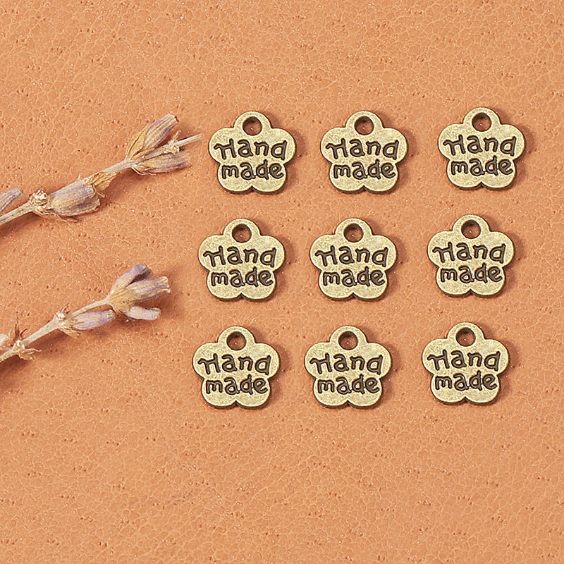 8mm Double-Sided Plum Blossom Alloy Charm Pendant