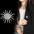 Silver Tone Sunflower Metal Brooch Pin for Jackets and Lapels view 3
