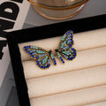 Rainbow and Blue Clear Stone Butterfly Small Stud Earrings view 7