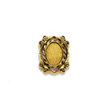 Small Baroque Oval Cabochon Settings in Six Finishes view 3