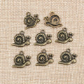 Snail Charms in Antique Bronze and Silver Finishes view 6