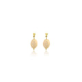 Cream Oval Bead Petite Drop and Dangle Stud Earrings view 5