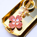 Double Crystal Four Leaf Clover Keychains in Four Colors plus Assorted view 8