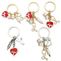 Medical Metal Keychains With Assorted Charms In 10 Styles view 5