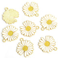 Enamel-Look Gold Silver Sunflower Alloy Charms in 14 Styles view 8
