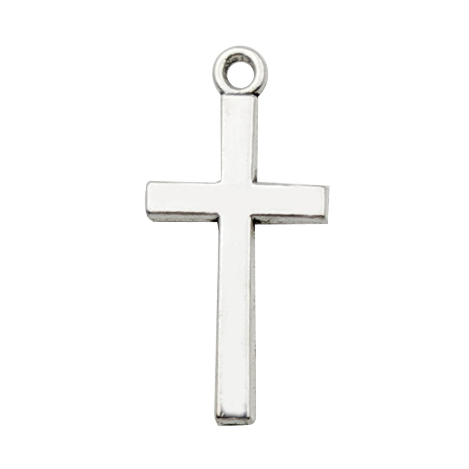 Antique Silver Zinc Alloy Cross Heart Cross Charm Pendant for DIY Earrings Necklace