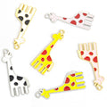 Colorful Giraffe Enamel Metal Jewelry Charms, 6 Designs view 3