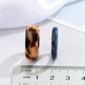 Chunky Marbled Resin Band Rings in Six Swirl and Tortoiseshell Patterns view 2