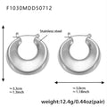 Stainless Steel Hollow Geometric Hoop Earrings Gold Silver Finish view 10