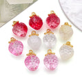 Translucent Glass Strawberry Charms With Gold Tone Loops in Four Colors view 4