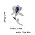 White Gold Tone Tulip Crystal Metal Brooch Pin for Jackets and Lapels view 2
