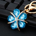 Mixed Crystal Drop and Star Petal Flower Keychains in Four Designs view 4