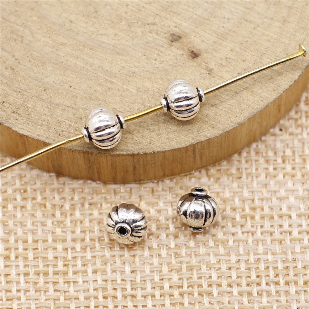 6x6x6mm 0.6g Multicolor Zinc Alloy Pumpkin Small Hole Spacer Beads for DIY Bracelet Necklace Making
