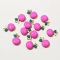 Gold Tone Enamel Apple Charms in Seven Color Styles view 8