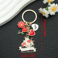 Twenty Colorful Floral Mother Theme Metal Keychain Designs view 6