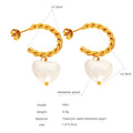 Metal Heart Pearl Earring Assortment Gold Steel Rose Gold view 6