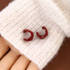 Burgundy C Hoops