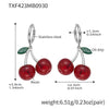 TXF423 DeepRedSilverEarrings