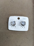 Square Crystal Clip Earrings in Gold and Silver Tones view 6