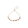 Seven Mixed Crystal Slider And Chain Bracelets In Multiple Colors view 5