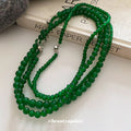 Emerald Glass Bead and Chinese Charm Necklaces 21 Styles view 3