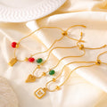 Gold Adjustable Charm Bracelets Heart Bar Butterfly view 4