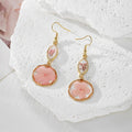 Gold Hook Pressed Flower Resin Drop Earrings 4 Style Mix view 4